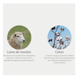 Couette – HUSLER NEST – Laine de mouton tricot