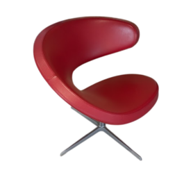 Fauteuil de relaxation – VARIER – Peel Club cuir rouge (modèle d’exposition)